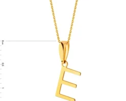 Złota zawieszka - litera E