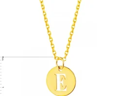 Złota zawieszka - litera E