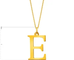 Złota zawieszka - litera E