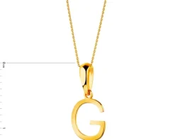 Złota zawieszka - litera G