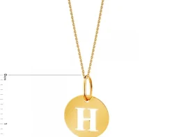 Złota zawieszka - litera H