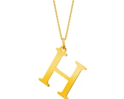 Złota zawieszka - litera H