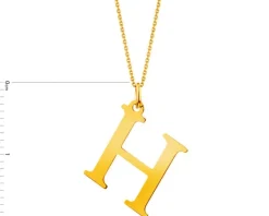 Złota zawieszka - litera H