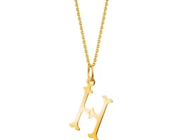 Złota zawieszka - litera H