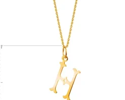 Złota zawieszka - litera H