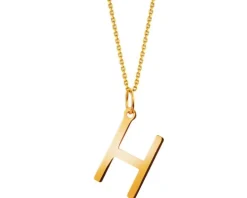 Złota zawieszka - litera H