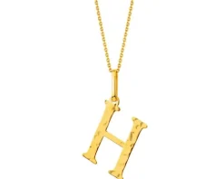 Złota zawieszka - litera  H