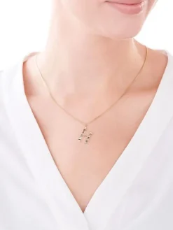 Złota zawieszka - litera  H