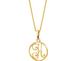 Złota zawieszka - litera H