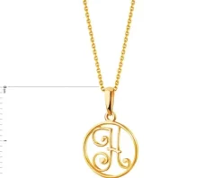 Złota zawieszka - litera H