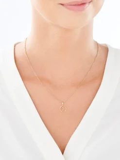 Złota zawieszka - litera H