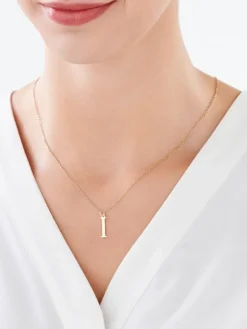 Złota zawieszka - litera I