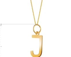Złota zawieszka - litera J