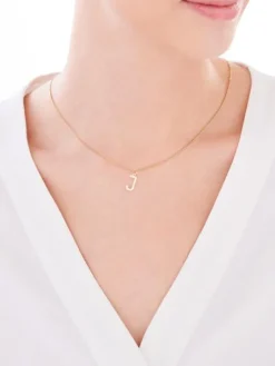 Złota zawieszka - litera J