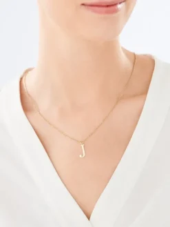 Złota zawieszka - litera J