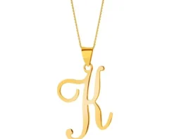 Złota zawieszka - litera K