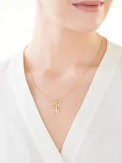 Złota zawieszka - litera K