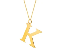 Złota zawieszka - litera K