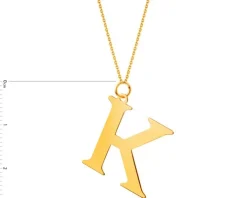 Złota zawieszka - litera K