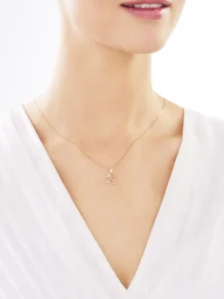 Złota zawieszka - litera K