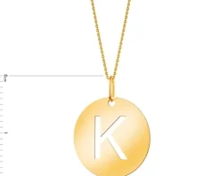 Złota zawieszka - litera K