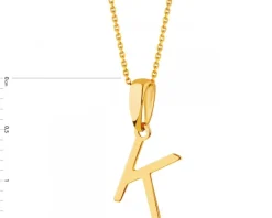 Złota zawieszka - litera K