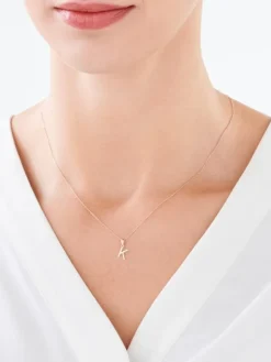 Złota zawieszka - litera K