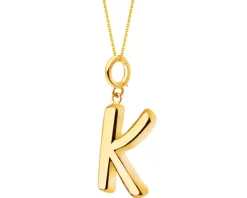 Złota zawieszka - litera K