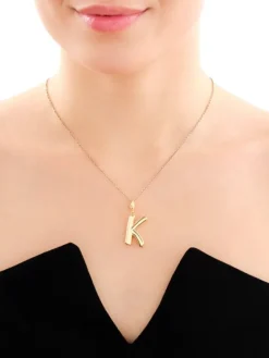 Złota zawieszka - litera K