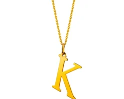 Złota zawieszka - litera K
