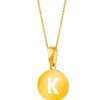 Złota zawieszka - litera K