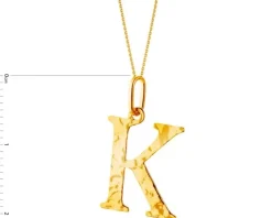 Złota zawieszka - litera K