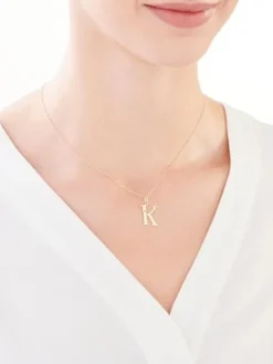 Złota zawieszka - litera K
