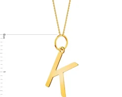 Złota zawieszka - litera K