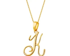 Złota zawieszka - litera K