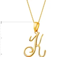 Złota zawieszka - litera K