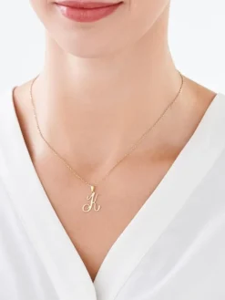 Złota zawieszka - litera K