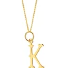 Złota zawieszka - litera K