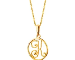 Złota zawieszka - litera K