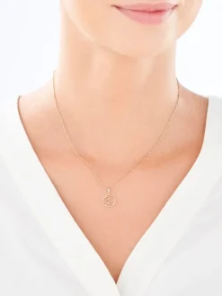 Złota zawieszka - litera K