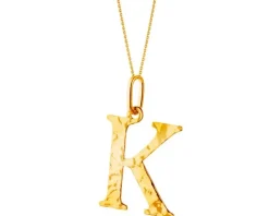 Złota zawieszka - litera K