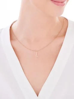 Złota zawieszka - litera L