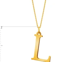 Złota zawieszka - litera L