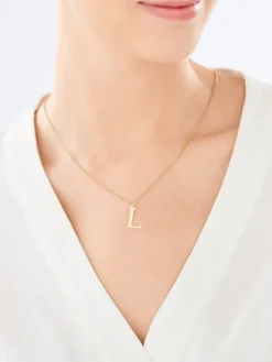 Złota zawieszka - litera L