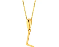 Złota zawieszka - litera L