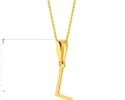 Złota zawieszka - litera L