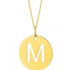 Złota zawieszka -  litera M