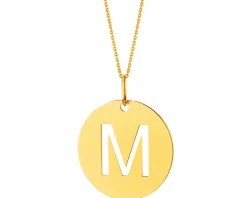 Złota zawieszka -  litera M