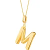 Złota zawieszka - litera M