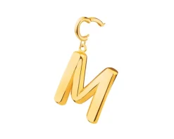 Złota zawieszka - litera M